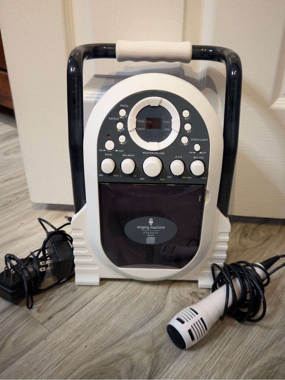 Classic Portable Karaoke System - White